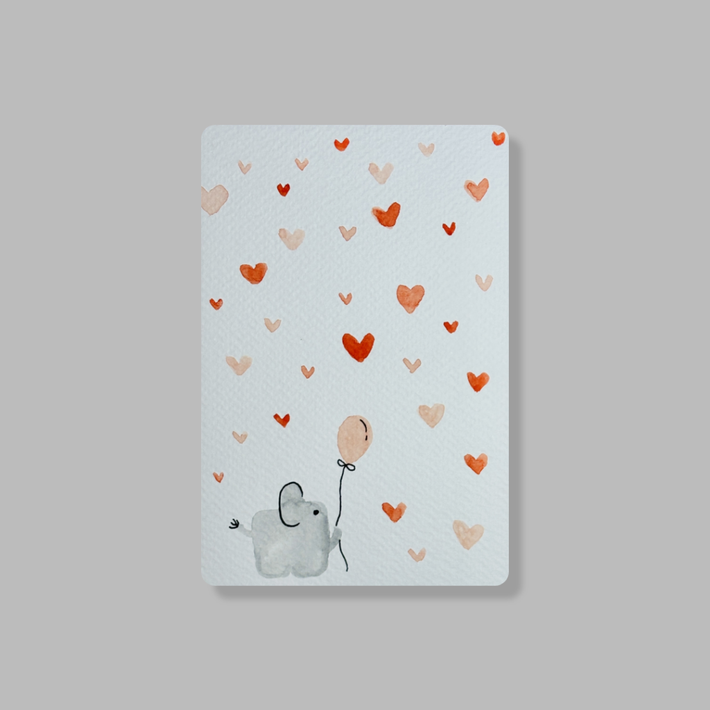 Olifant met hartjes - meisje