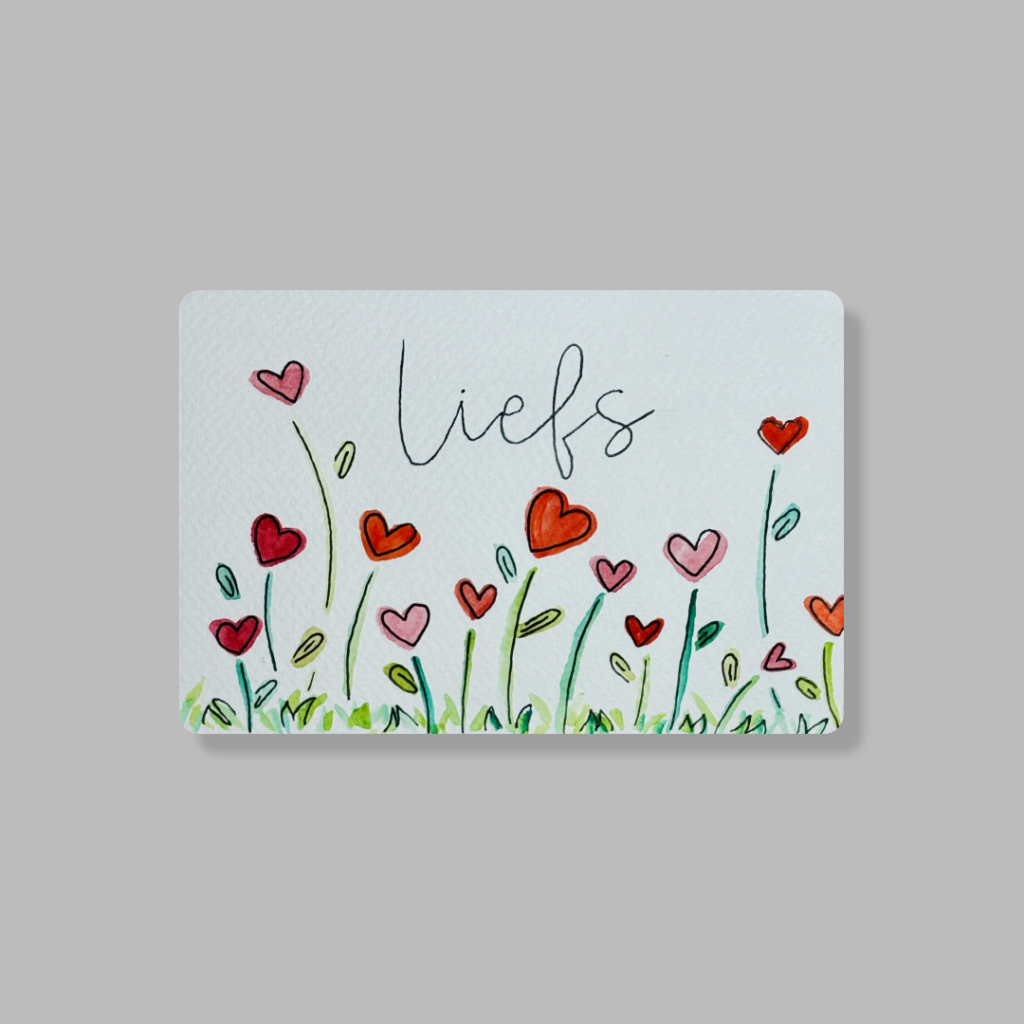 Liefs, hartjes bloemen