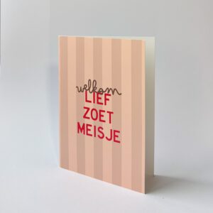 Welkom, lief zoet meisje
